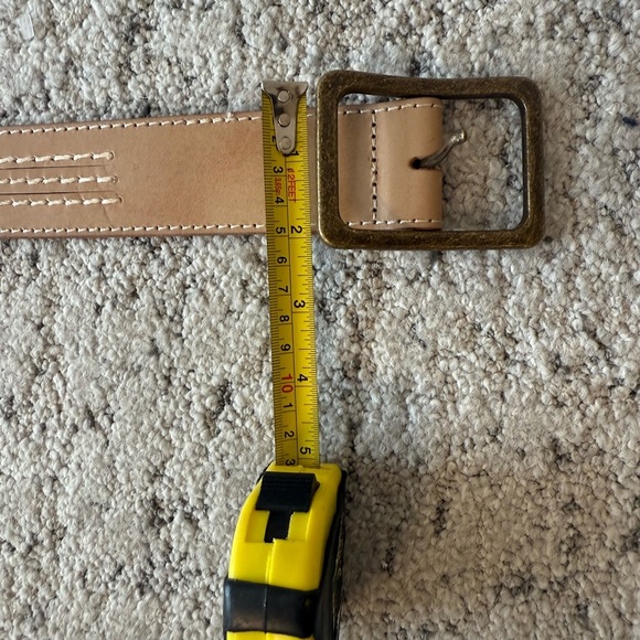 Bed Stu NWT size 38 it’s unisex Tan Leather Belt with Brass Buckle - Picture 14 of 14